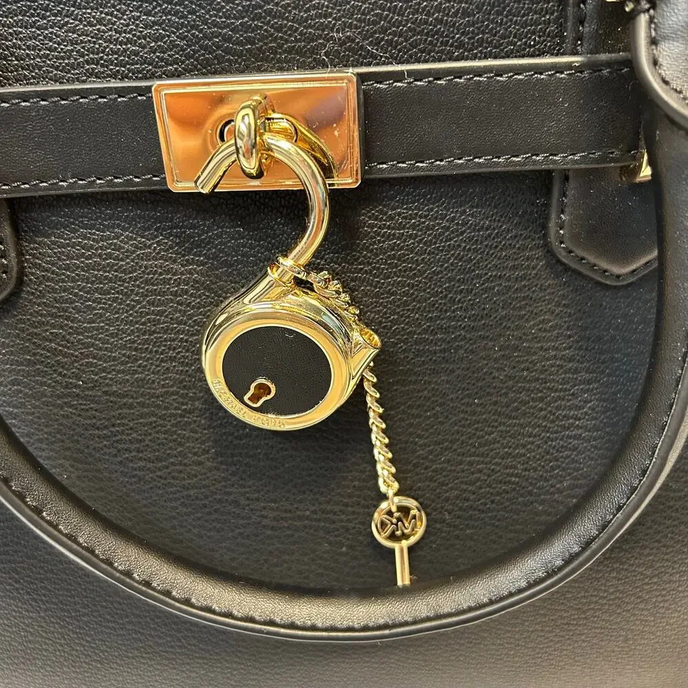 Michael Kors Hamilton Pebbled Leather Sherpa Trimmed‎ Crossbody/Satchel NWT
